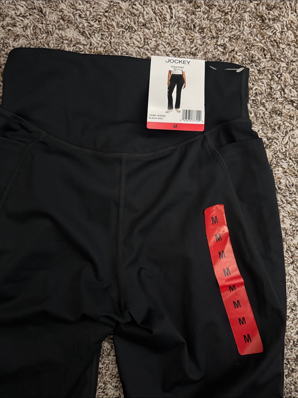 Jockey Black High-Waist Wide-Leg Active Pants